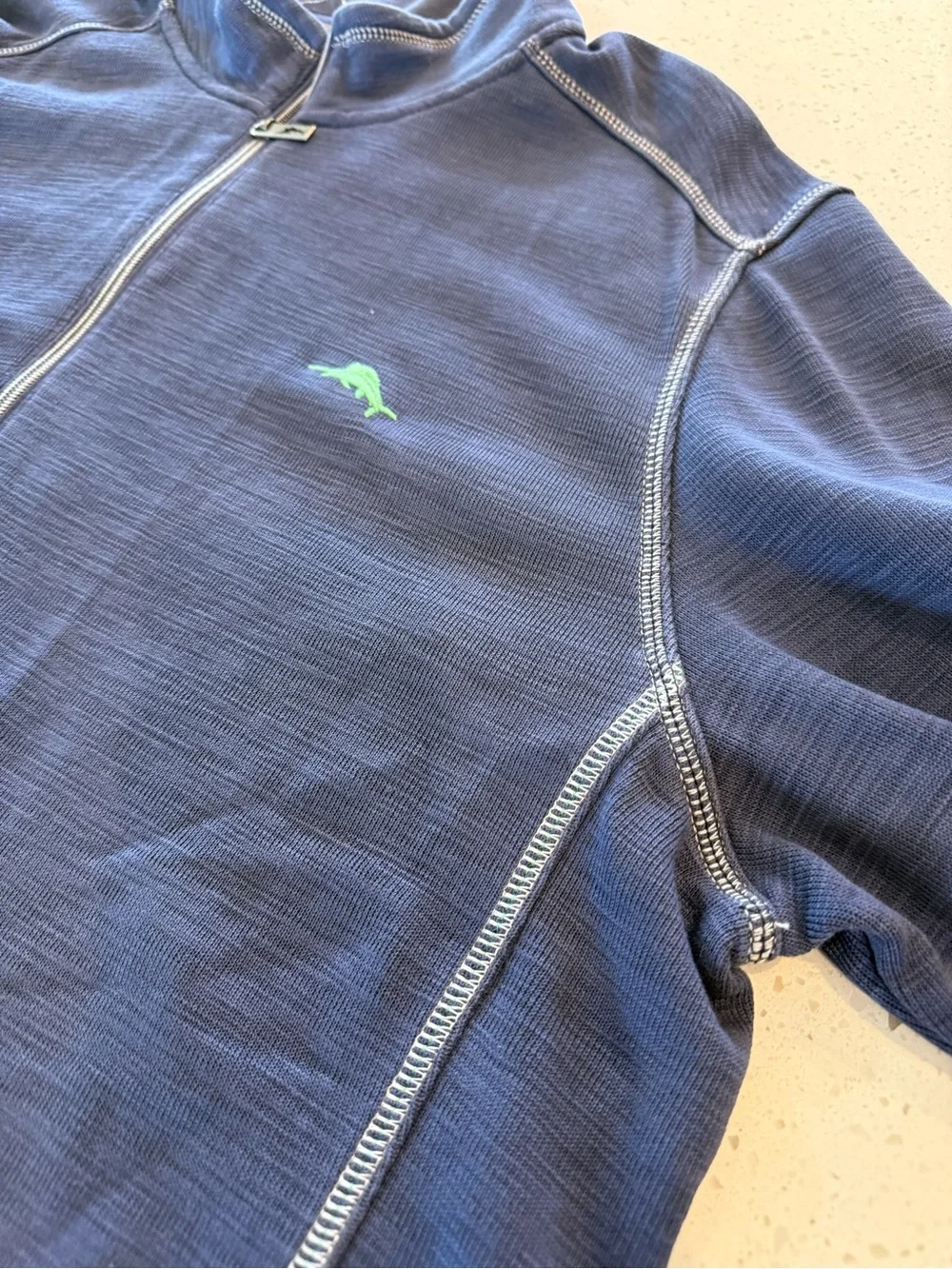 XXL Tommy Bahama Men’s Montego Beach Full Zip Sweatshirt Blue Big Tall Sweater